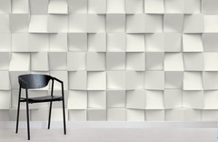 3D White Quadrilateral Marble Pattern Wall Murals Wallpaper Murals Wall Sticker