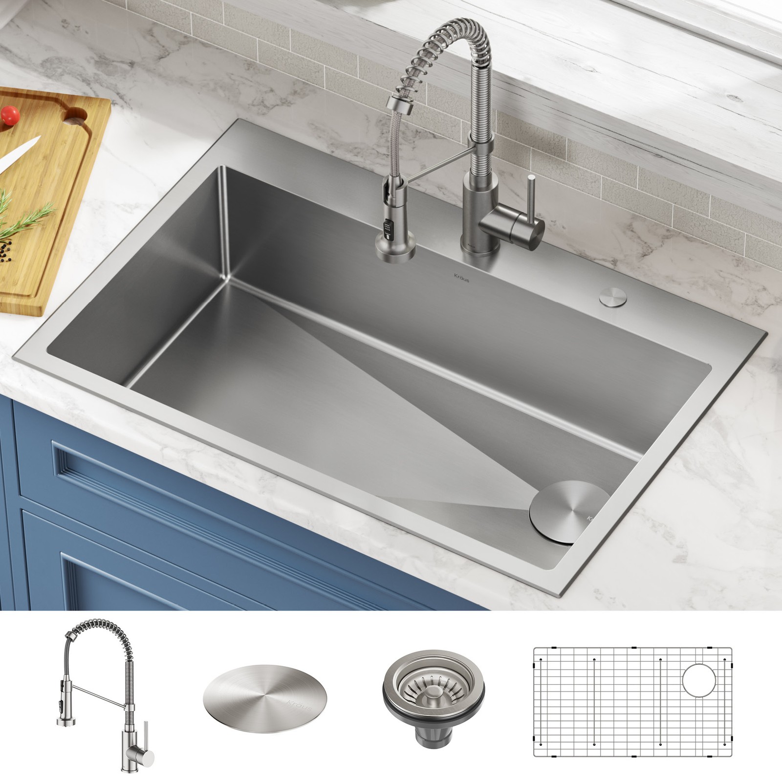 Loften All-in-One Dual Mount Drop-In Stainless Steel-Certified Refurbished gallery