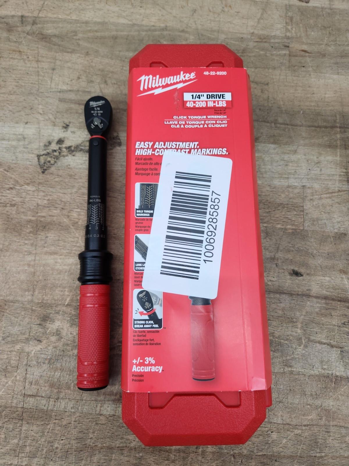 1/4" Drive Click Torque Wrench (40-200 IN-LBS) -NEW/OPEN BOX- gallery