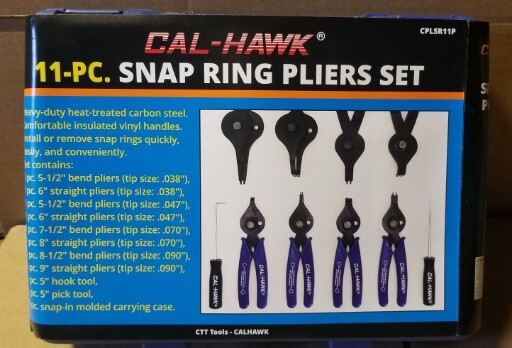 Cal-Hawk Tools Heavy Duty Snap Ring Pliers Set 11-PC CPLSR11P Insulated Handles gallery