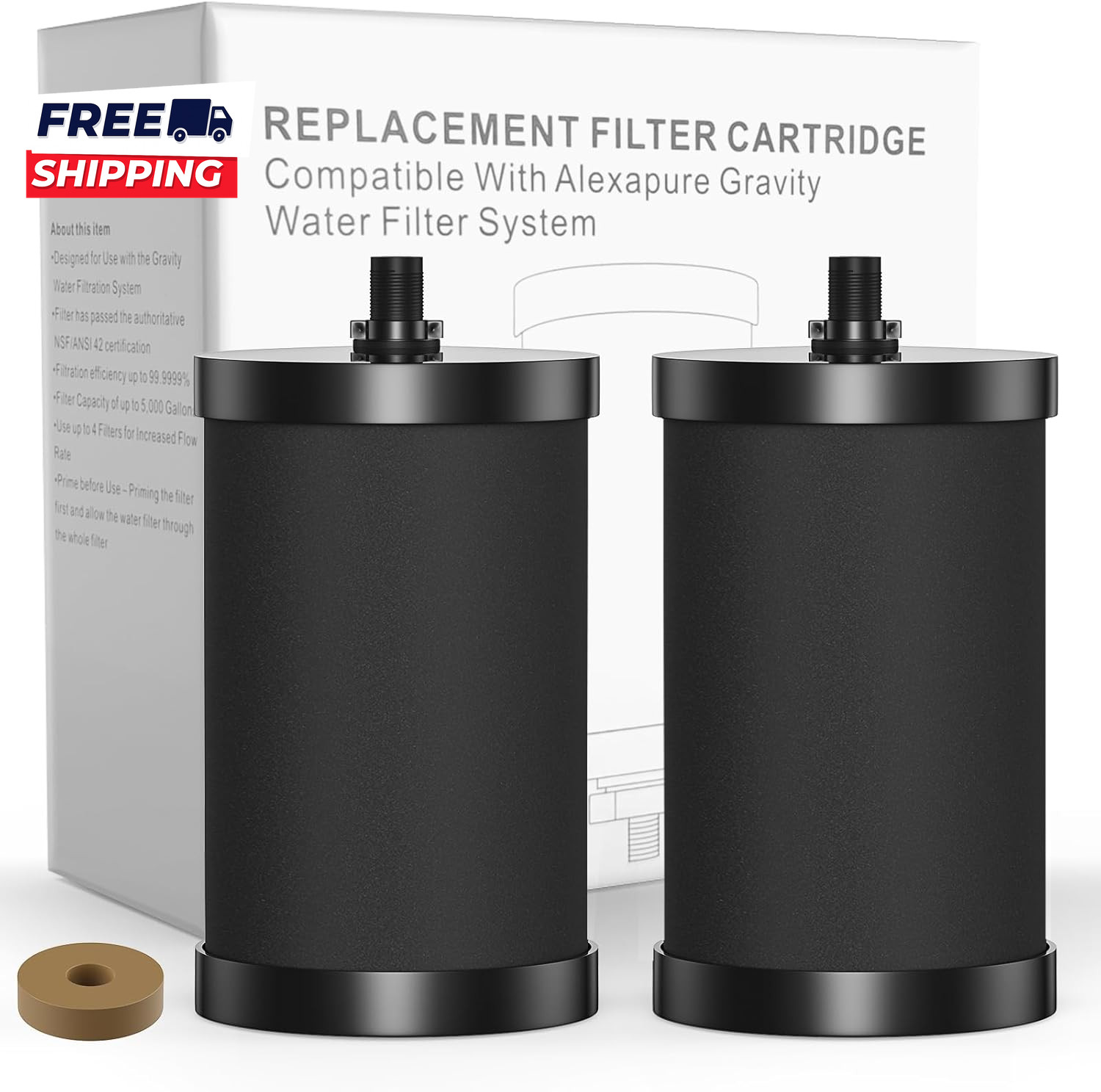 Alexapure 2387 Pro Water Filter Replacement 3-Stage Filtration Reduces Chlorine gallery