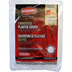 Dynamic 00380 9′ x 12′ .3mil Flat Packed Embossed Clear Plastic Drop Cloth-1PK