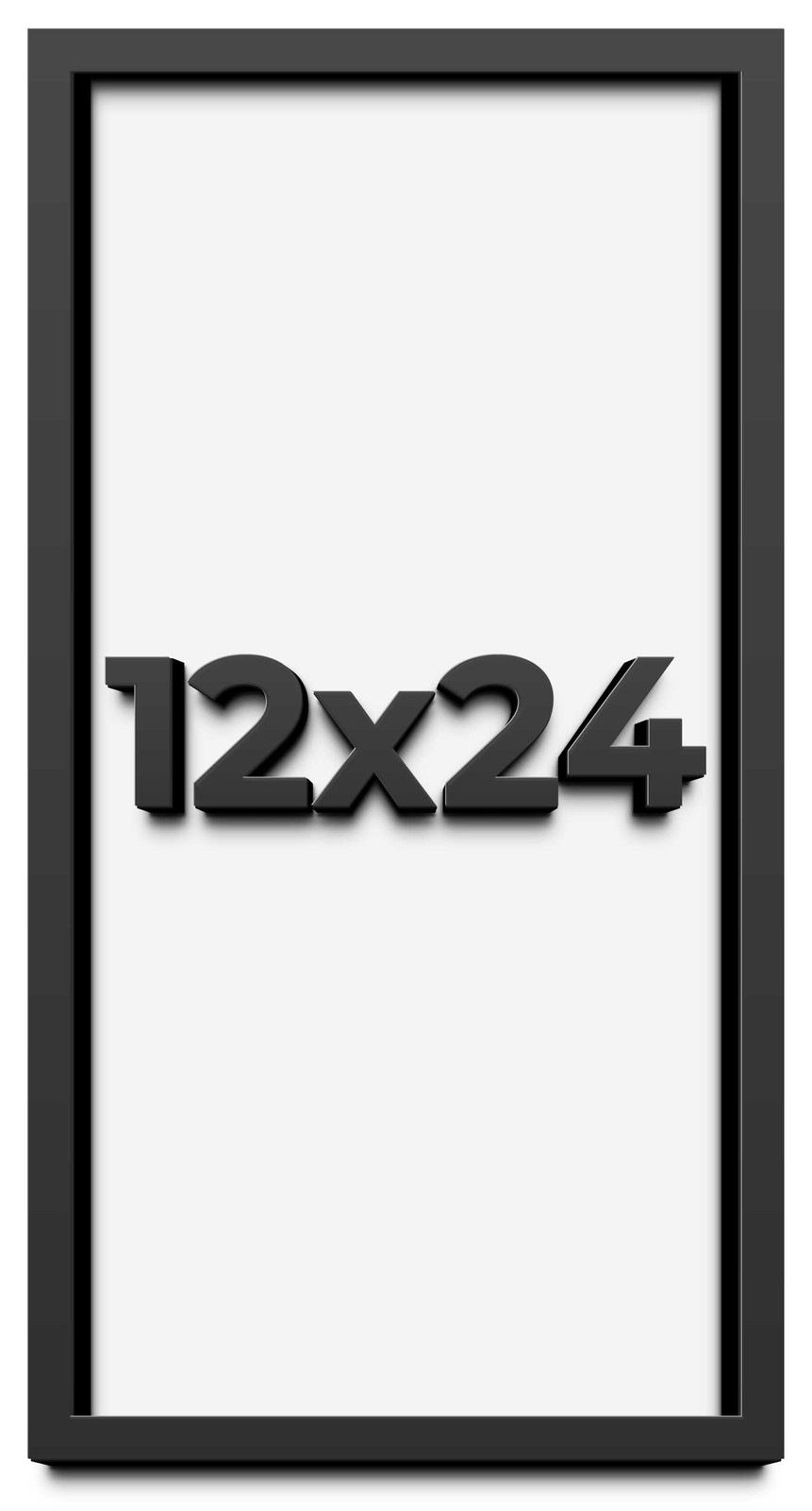 12x24 Shadow Box Frame Black | 2 Inches Deep Real Wood Contemporary Shadowbox Di gallery