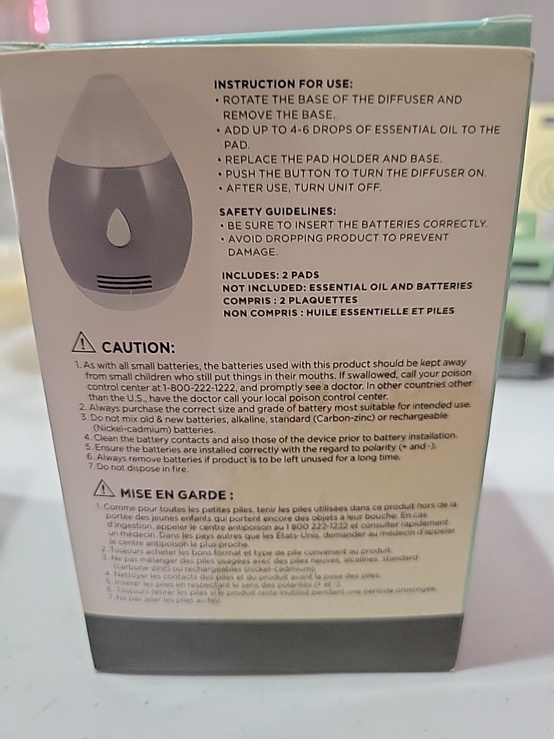 Aroma Diffuser B-Pure Portable Mini Water Free Battery Operated gallery