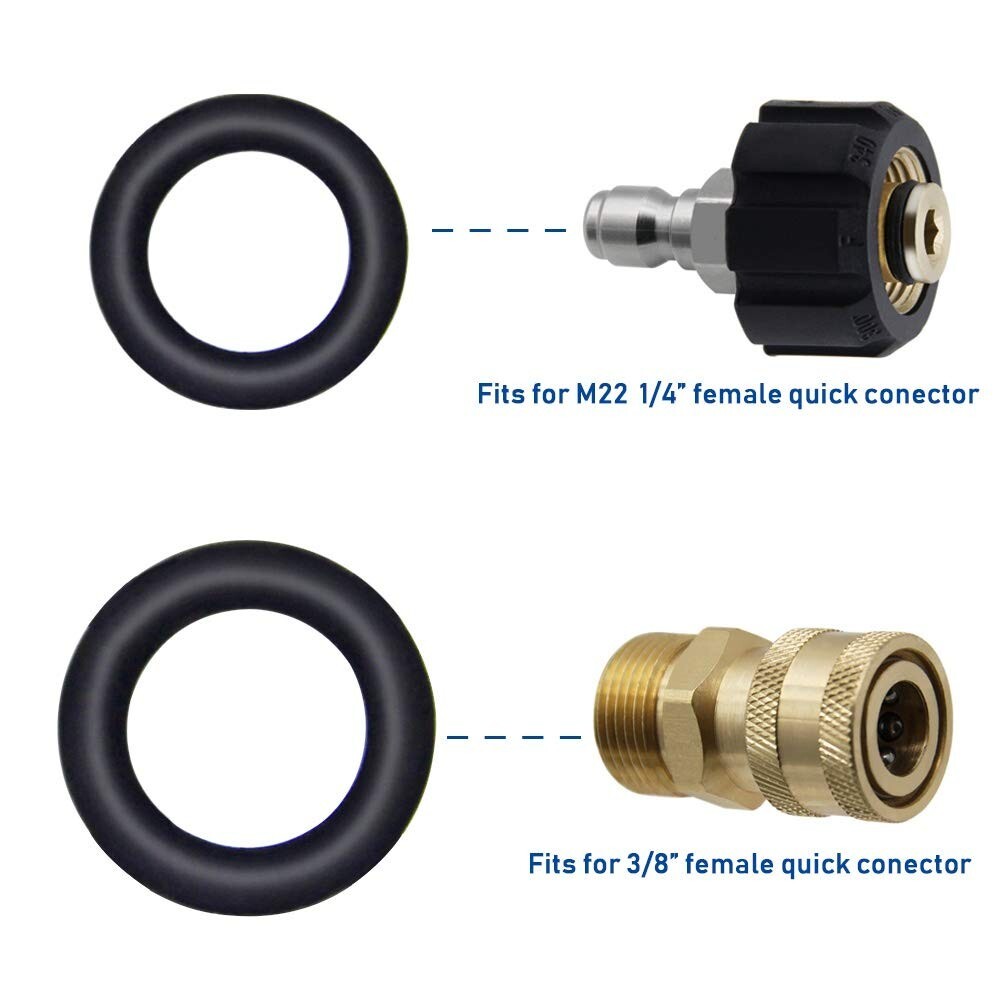 High-Quality Rubber Pressure Washer O-Rings, 40-Piece Set for Quick Connects gallery