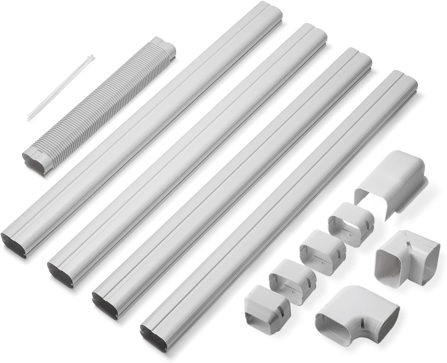 4" W � 14' L Decorative PVC Line Cover Kit for Mini Split and Central Air Condit gallery