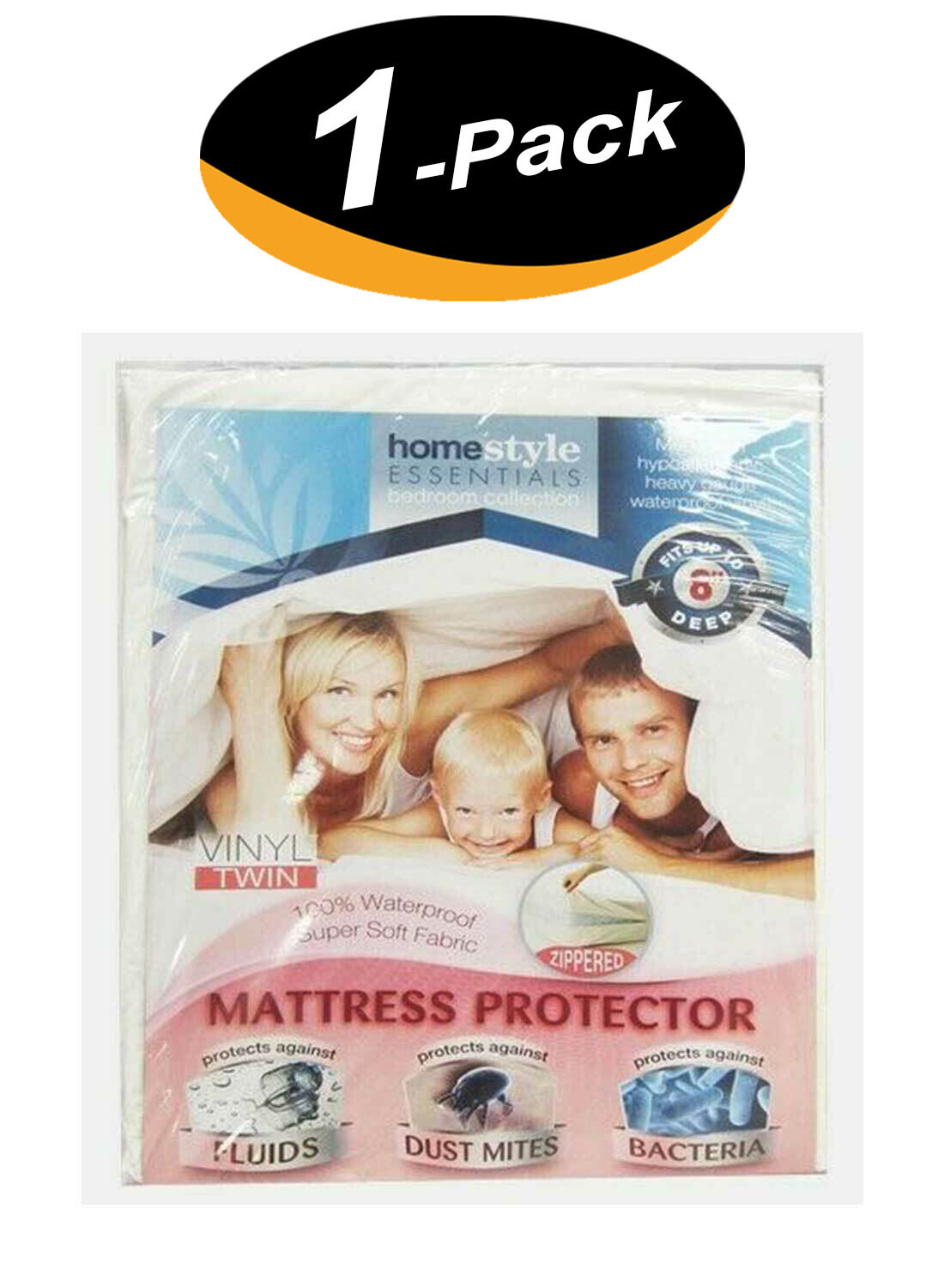 Vinyl Mattress Protector-Waterproof & Dust Mite Proof Durable Cover - Twin Size gallery