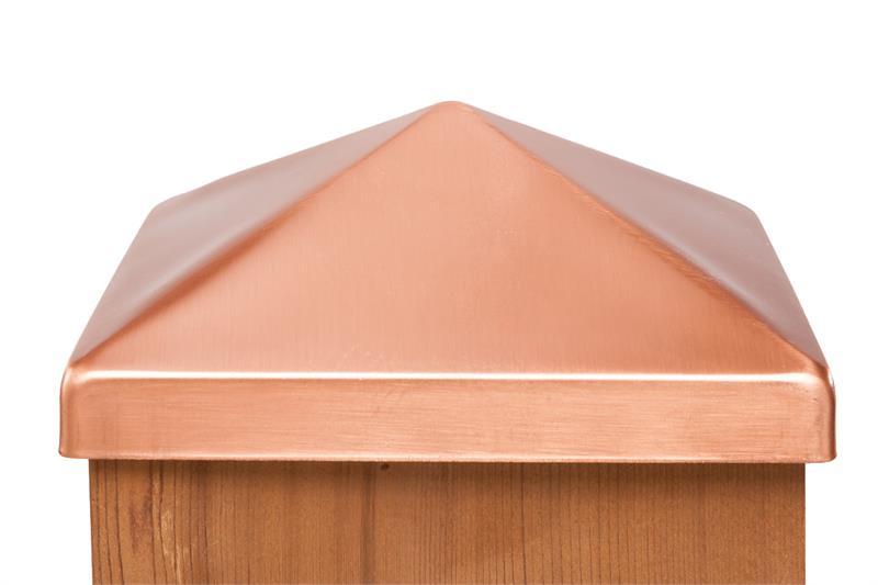 Solid Copper 4-1/2" x 4-1/2" Pyramid Post Cap gallery