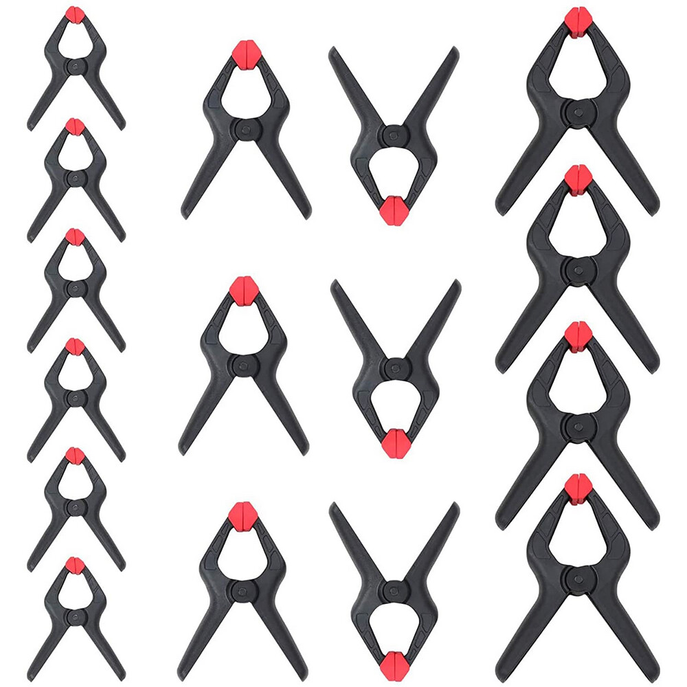 WORKPRO 16-Piece Nylon Spring Clamp Set-4pc 6-1/2", 6pc 4-1/2" , 6pc 3-3/8" gallery