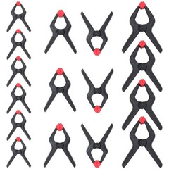 WORKPRO 16-Piece Nylon Spring Clamp Set-4pc 6-1/2″, 6pc 4-1/2″ , 6pc 3-3/8″