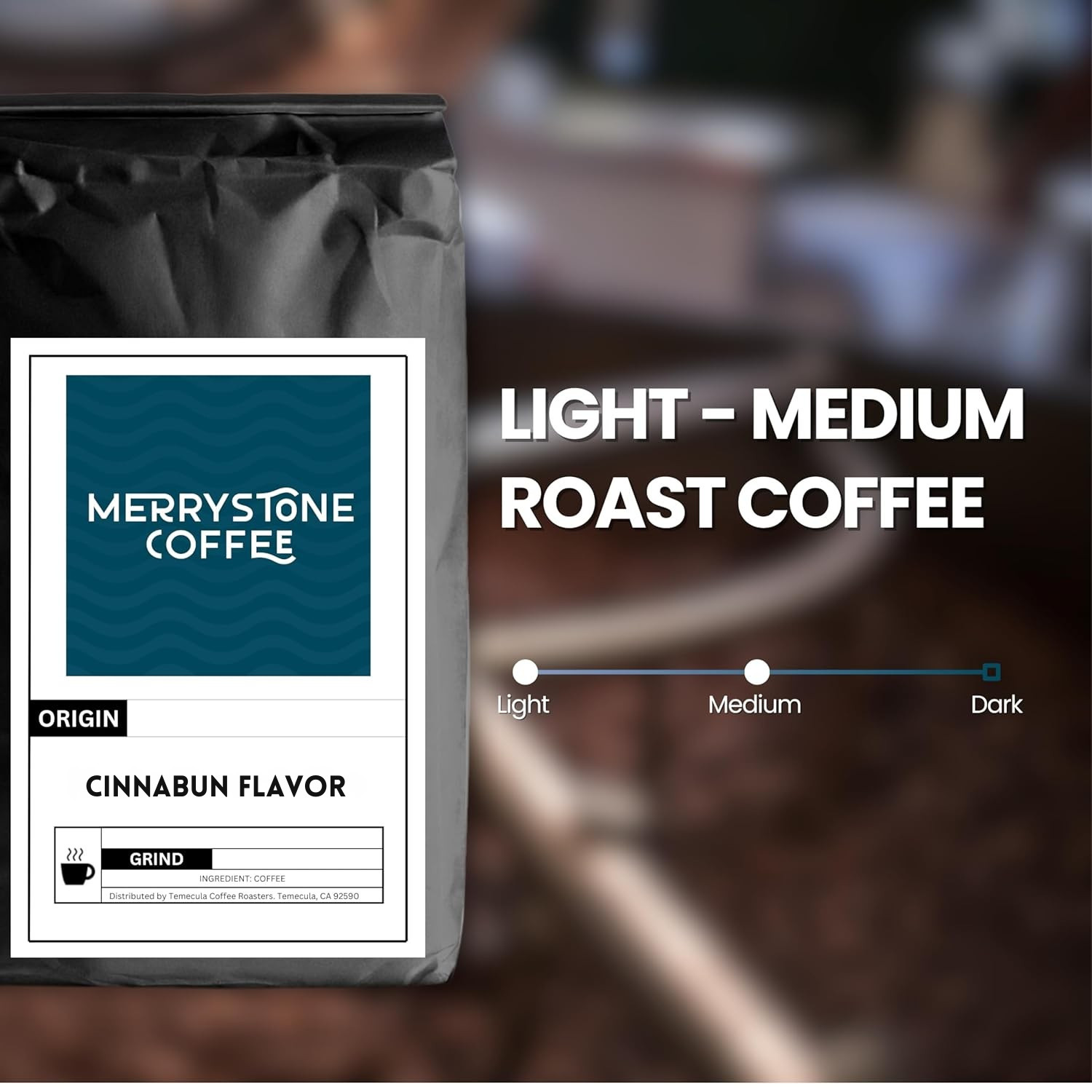 Merrystone Coffee Cinnabun Flavored Coffee - Roasted to Order - No Sugar Medium gallery