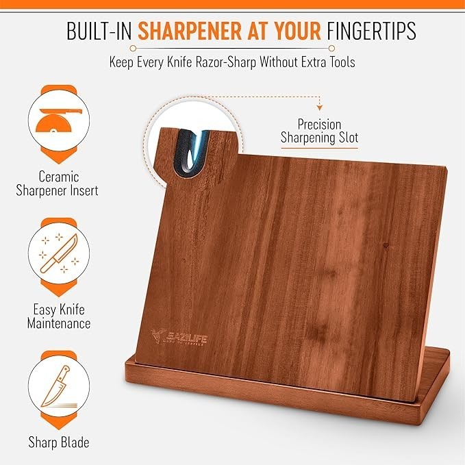 Magnetic Knife Block for Kitchen Countertop – Double-Sided Strong Knife Magnet H gallery