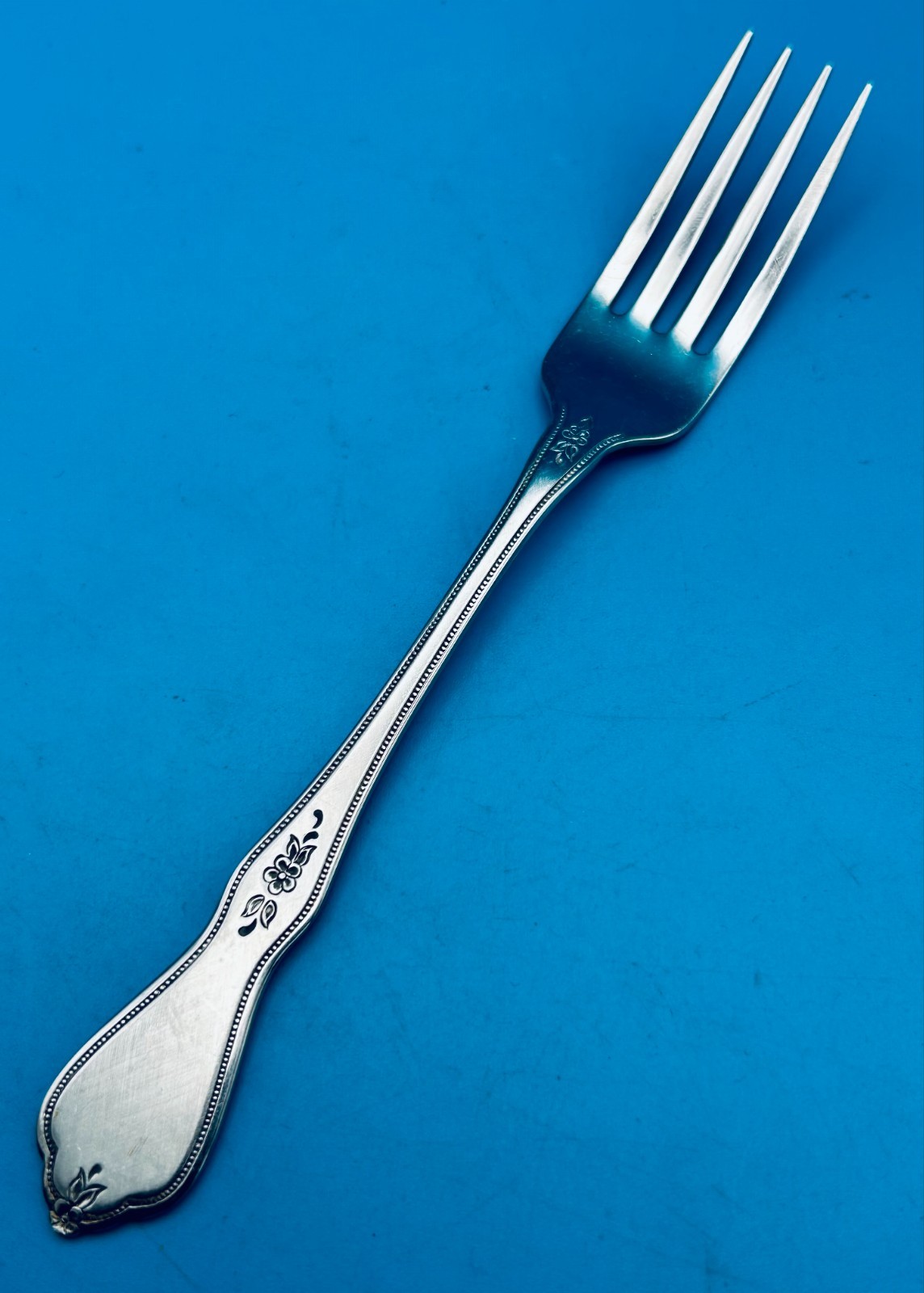 Oneida MORNING BLOSSOM BURNISHED Dinner Fork 7 1/4" Stainless Flatware gallery