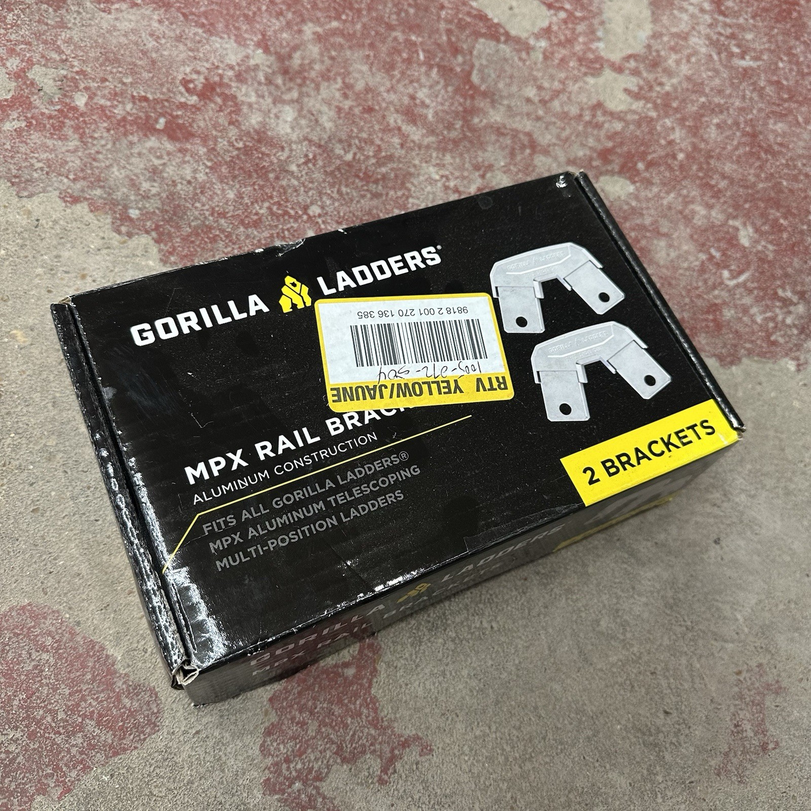 Gorilla Ladders Rail Brackets Lightweight Aluminum Construction 2-Sturdy Trestle gallery