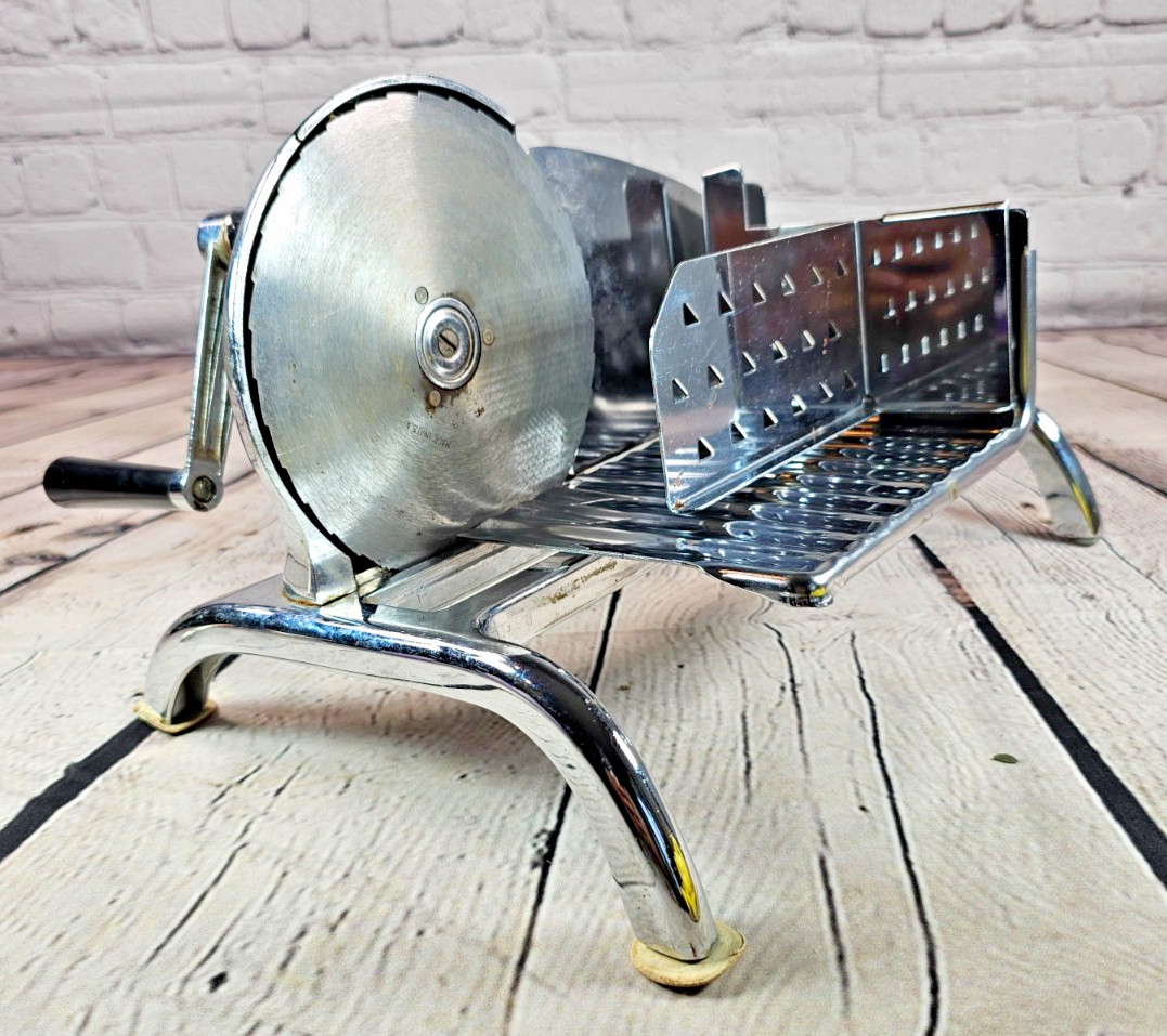 VTG 1940's Magic Hostess Manual Bread Meat Slicer Hand Crank USA Adjustable gallery