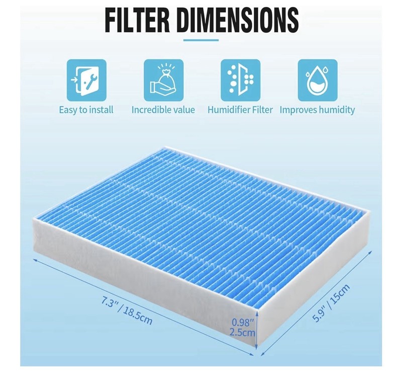 4 Pieces Replacement Filter and Top Fill Humidifier, Compatible 6000S, 6 Months gallery