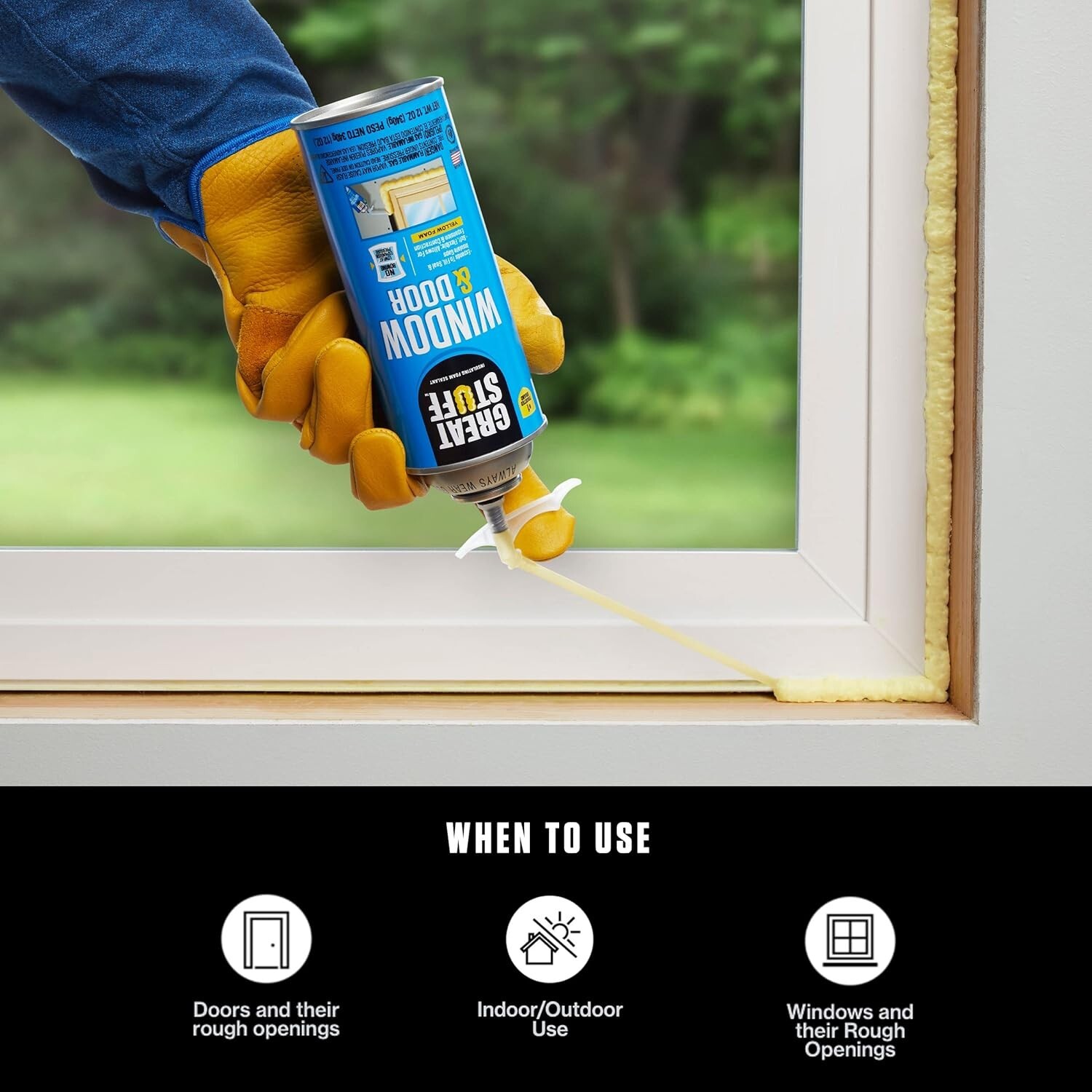 GREAT STUFF Window & Door Gap Filler Insulating Foam Sealant, 12 oz, 8 pack gallery