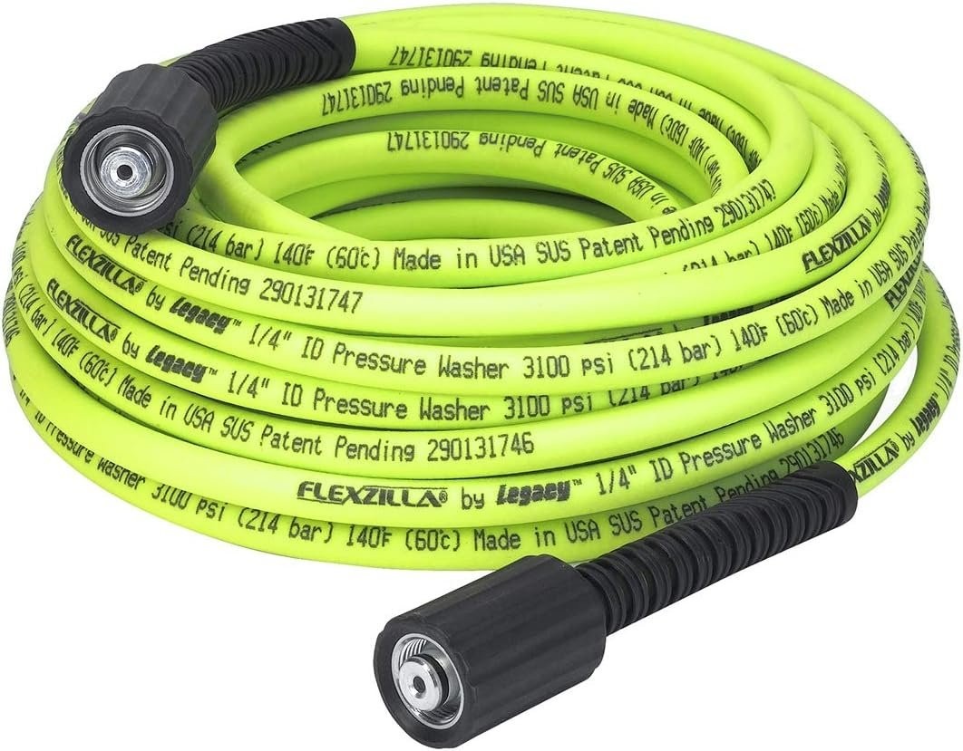 Flexzilla HFZPW3450M Pressure Washer Hose 1/4In X 50’ M22 Fittings gallery