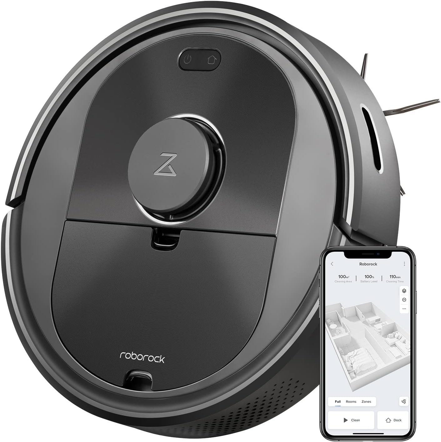 Roborock Q5 with 2700Pa Power Suction Robot Vacuum Q340RR - BLACK gallery
