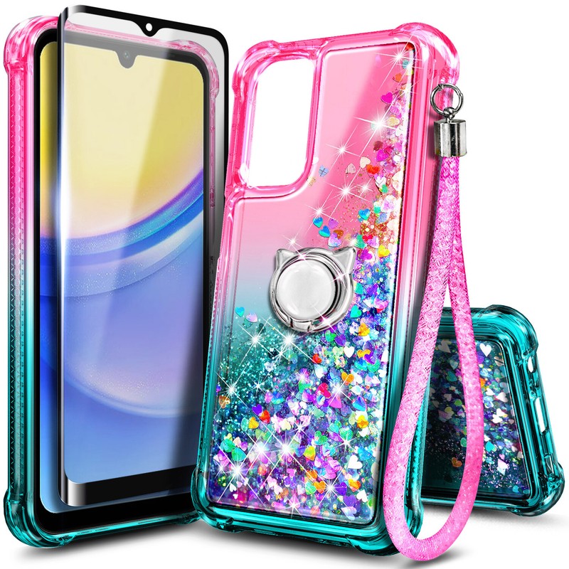 For GABB PHONE 4 PRO Case Liquid Glitter Phone Cover w/ Tempered Glass & Lanyard gallery