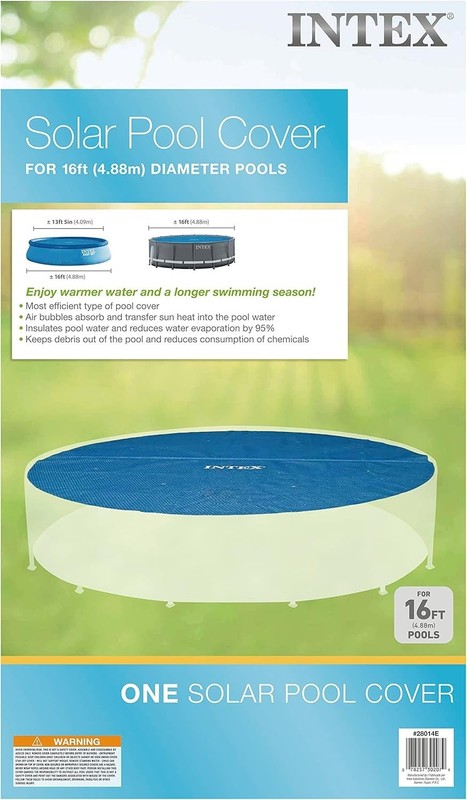 INTEX 28014E Solar Pool Cover: for 16ft Round Easy Set and Metal Frame Pools gallery