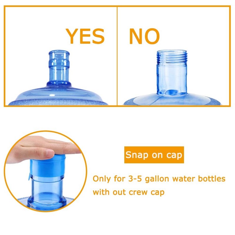 Zddaoole 30 Pack Non Spill Caps,Reusable 55mm 3 and 5 Gallon Water White gallery