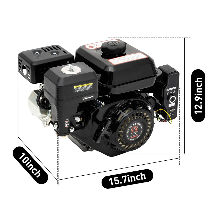 212cc 7.5 HP Electric Start Horizontal Engine Go Kart Gas Engine Motor 4-Stroke gallery