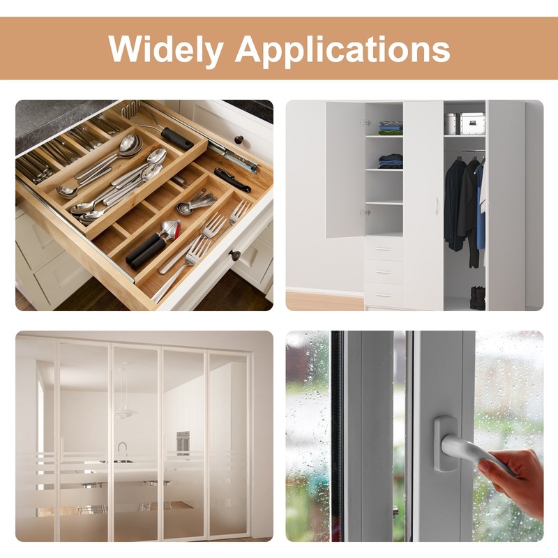 5Sets Silver Invisible Magnetic Cabinet Catch No Drill Door Closure Stopper gallery