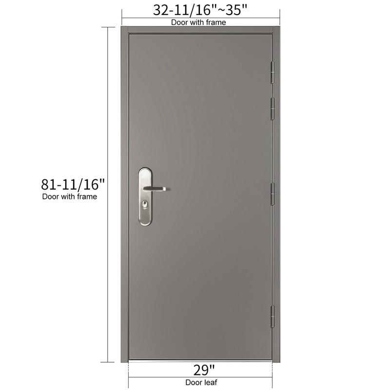 VIZ-PRO Quick Mount Steel Security Door 29" with Frame and Accessories gallery