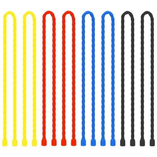 8Pcs 12-inch Silicone Cable Ties Reusable Steel-Core Silicone 12-inch(8pcs) gallery
