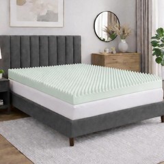 , 3-Inch Convoluted High Density Foam Mattress Topper, CertiPUR-US Certified …