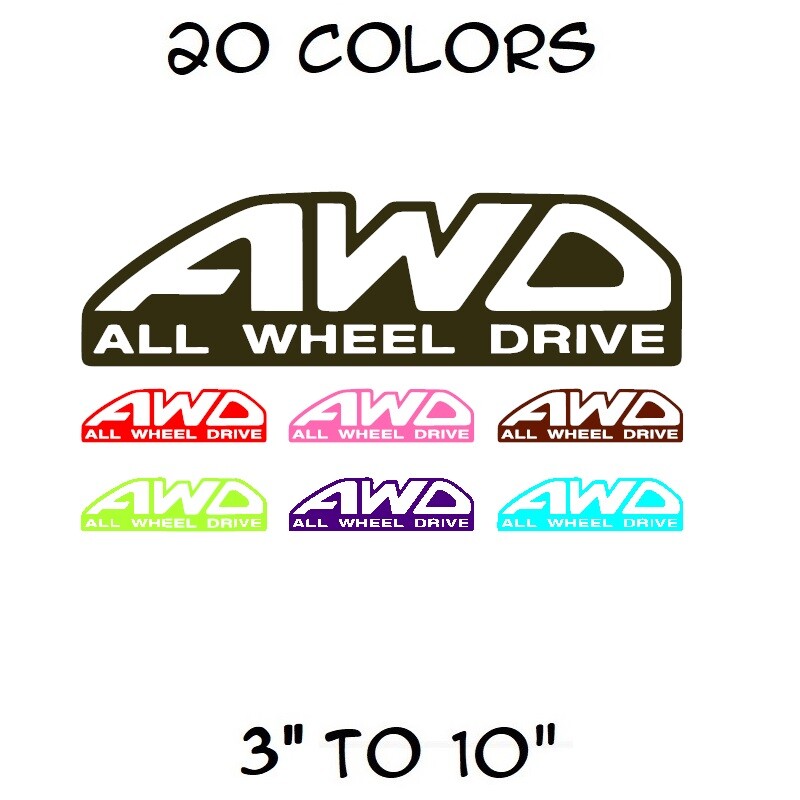 AWD All Wheel Drive Sticker Vinyl Decal - 4x4 Wheel Drive Car Window for Subaru gallery