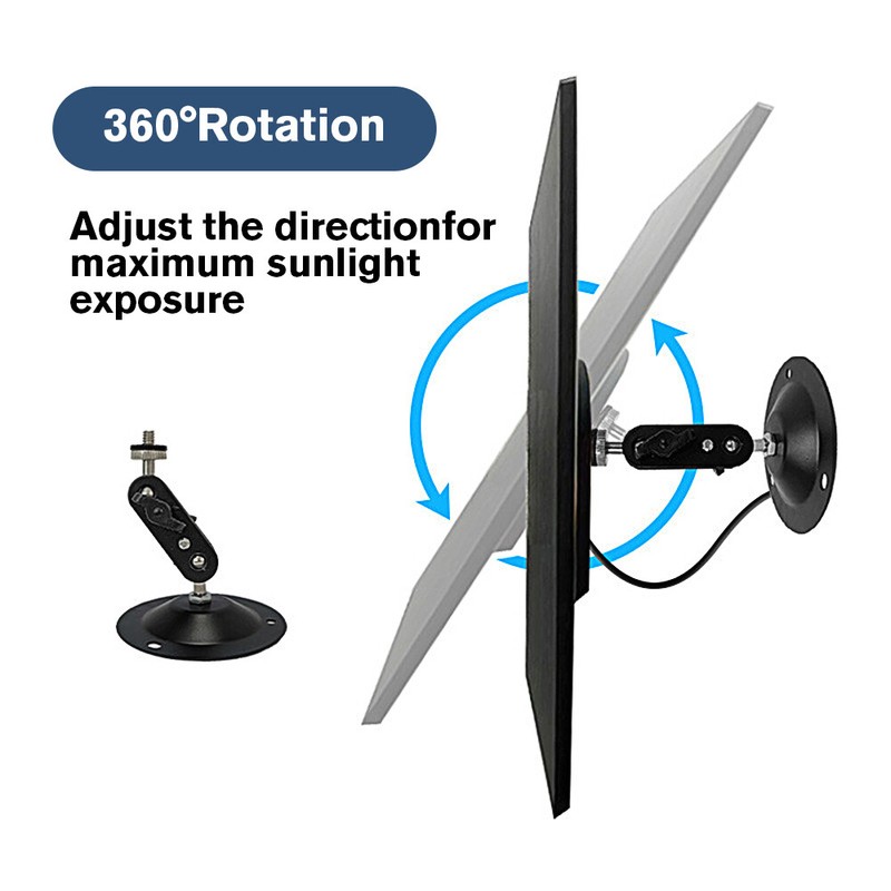 20W 5V USB C Solar Panel For Security Camera 360°Adjustable Mounting Waterproof gallery