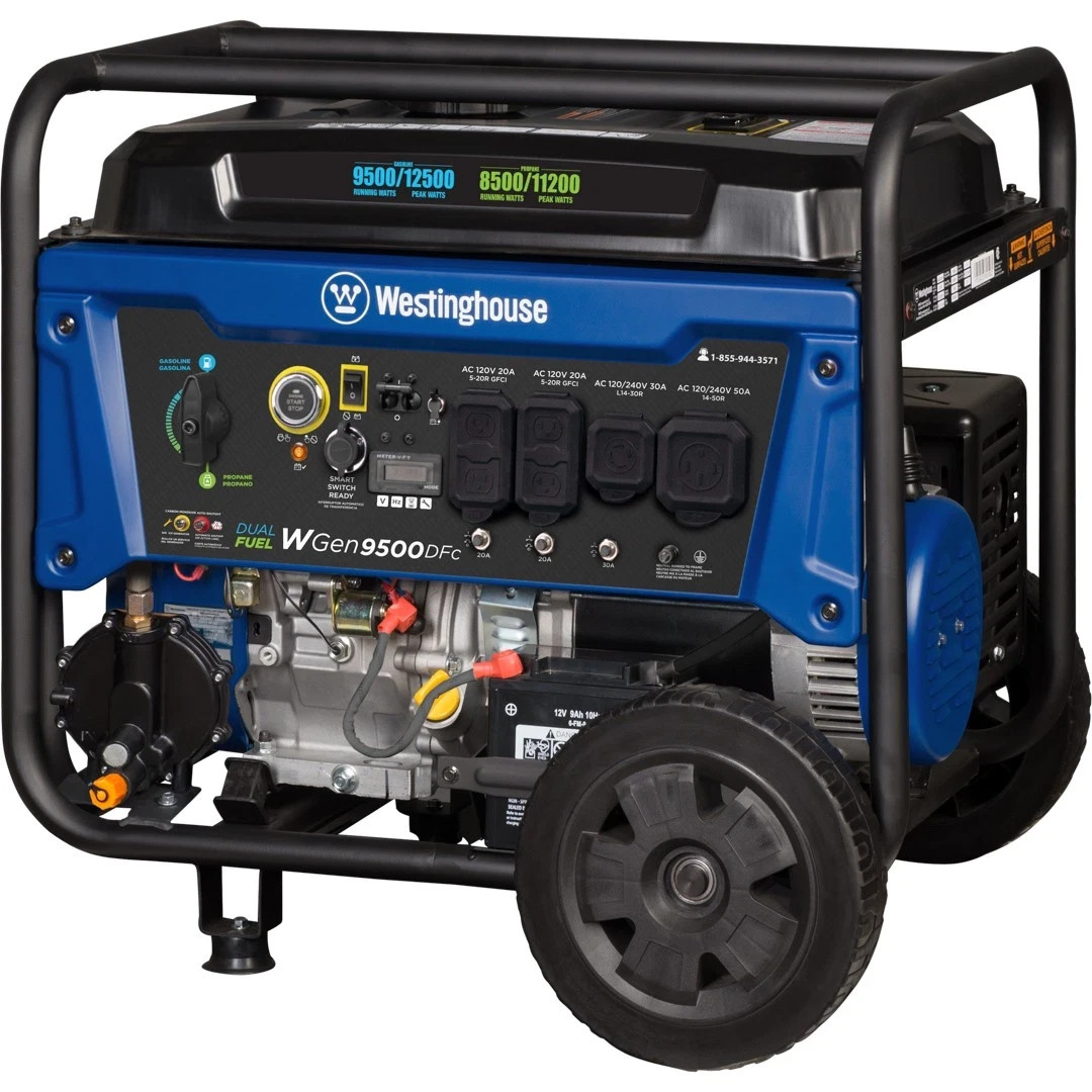 Westinghouse Open Box 12,500/9,500-Watt Dual Fuel Portable Generator gallery