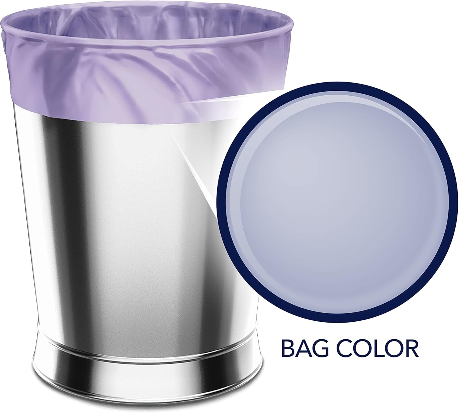 Microban Lavender Trash Bags 4 Gallon - 480 Bags, 8 Packs gallery
