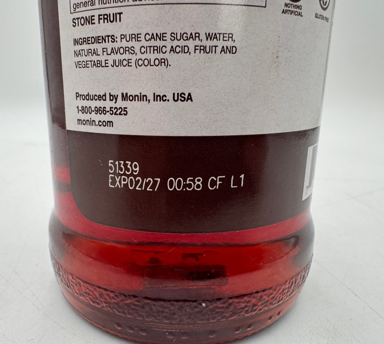 Monin Stone Fruit Premium Gourmet Syrup, 750 mL, EXP: 02/2027 gallery