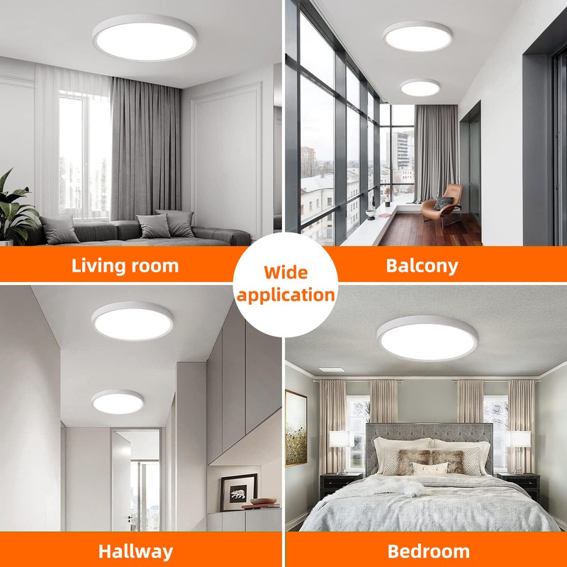 4PCS LED Flush Mount Ceiling Light Fixture, 12 Inch 28W,3600LM LED Ceiling Light gallery