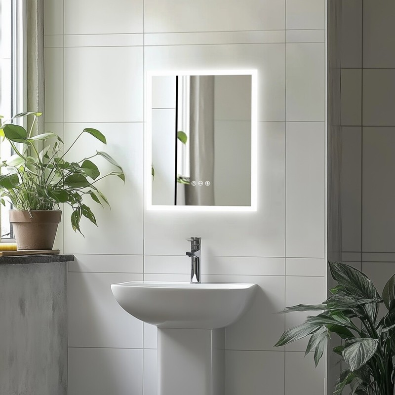 LED Backlit Bathroom Mirror with Light 3Color White/Warm/Natural Anti-Fog Mirror gallery