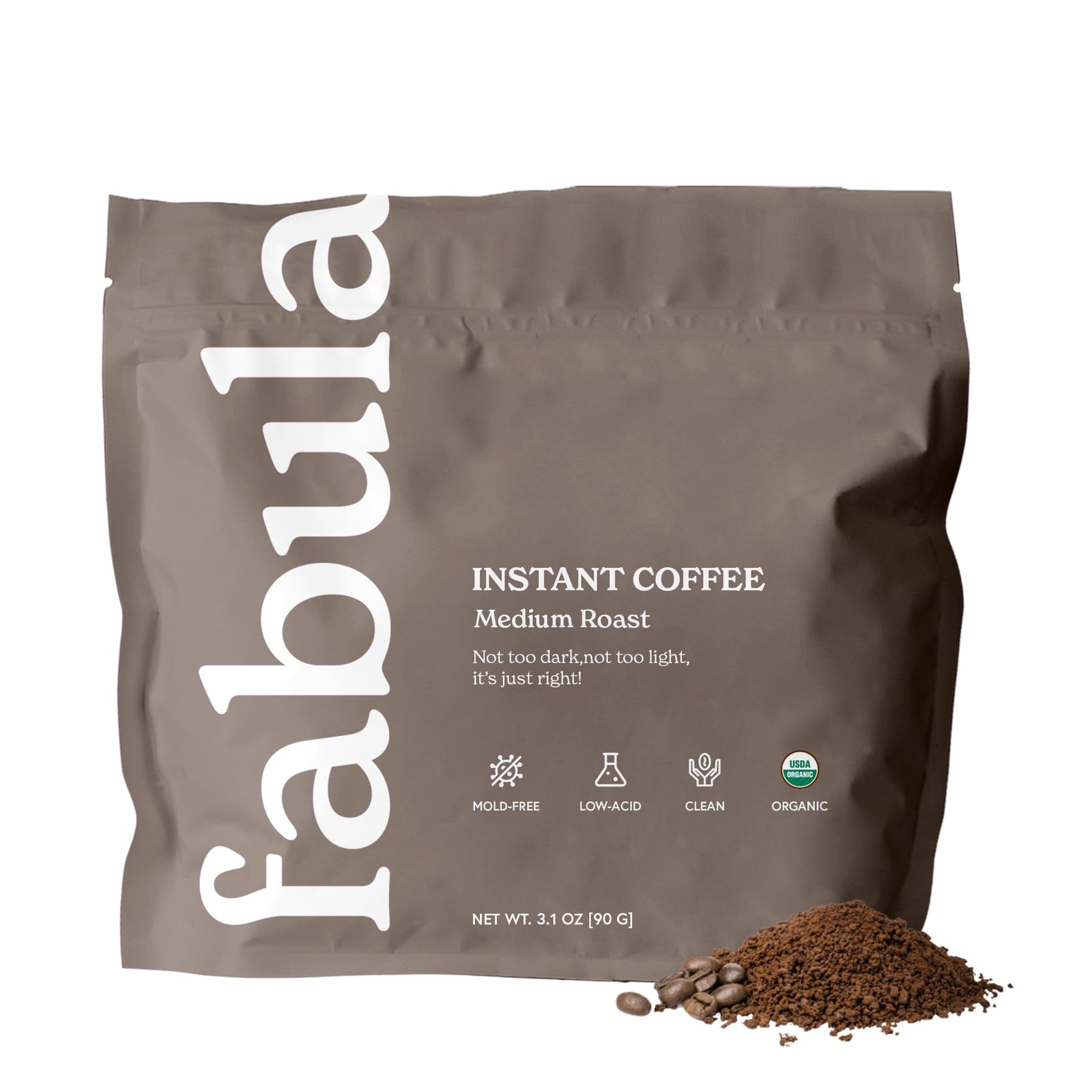 Organic Instant Coffee, Low Acid, Mold Free - Medium Roast, 90g, Convenient ... gallery