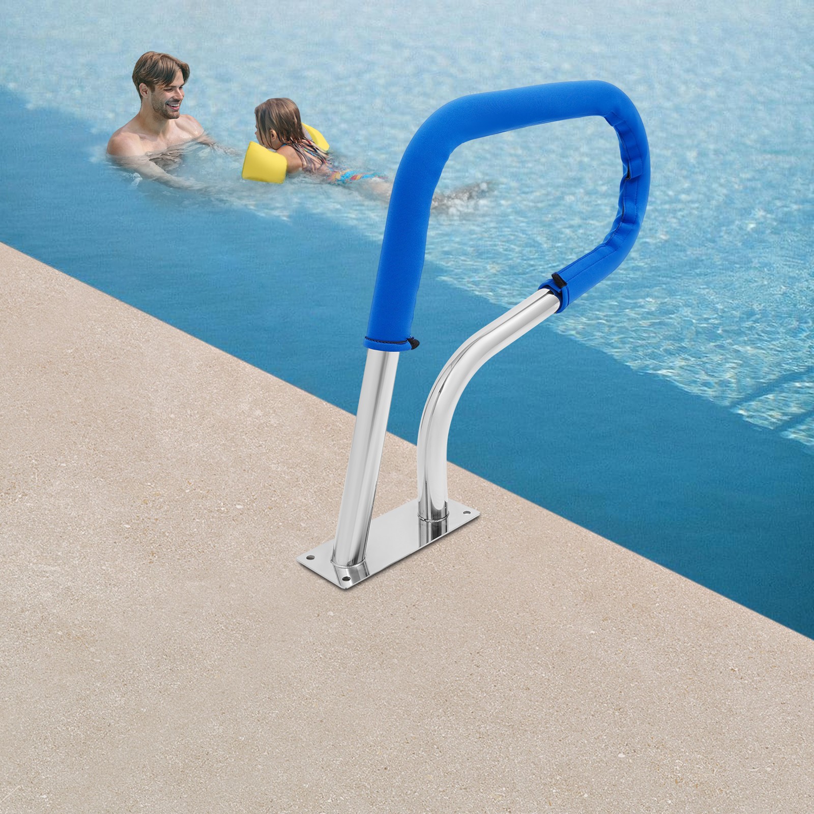 Swimming Pool Hand Rail Handrail Stair Rail Stainless Steel Rail Pool Railing US gallery