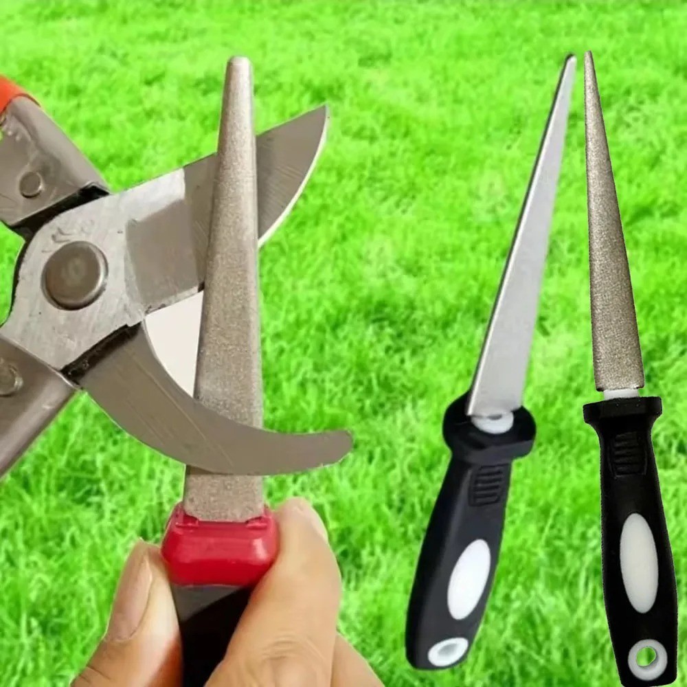 Double-Sided Diamond Sharpener Flat Curved Metal File for Scissors & Garden gallery