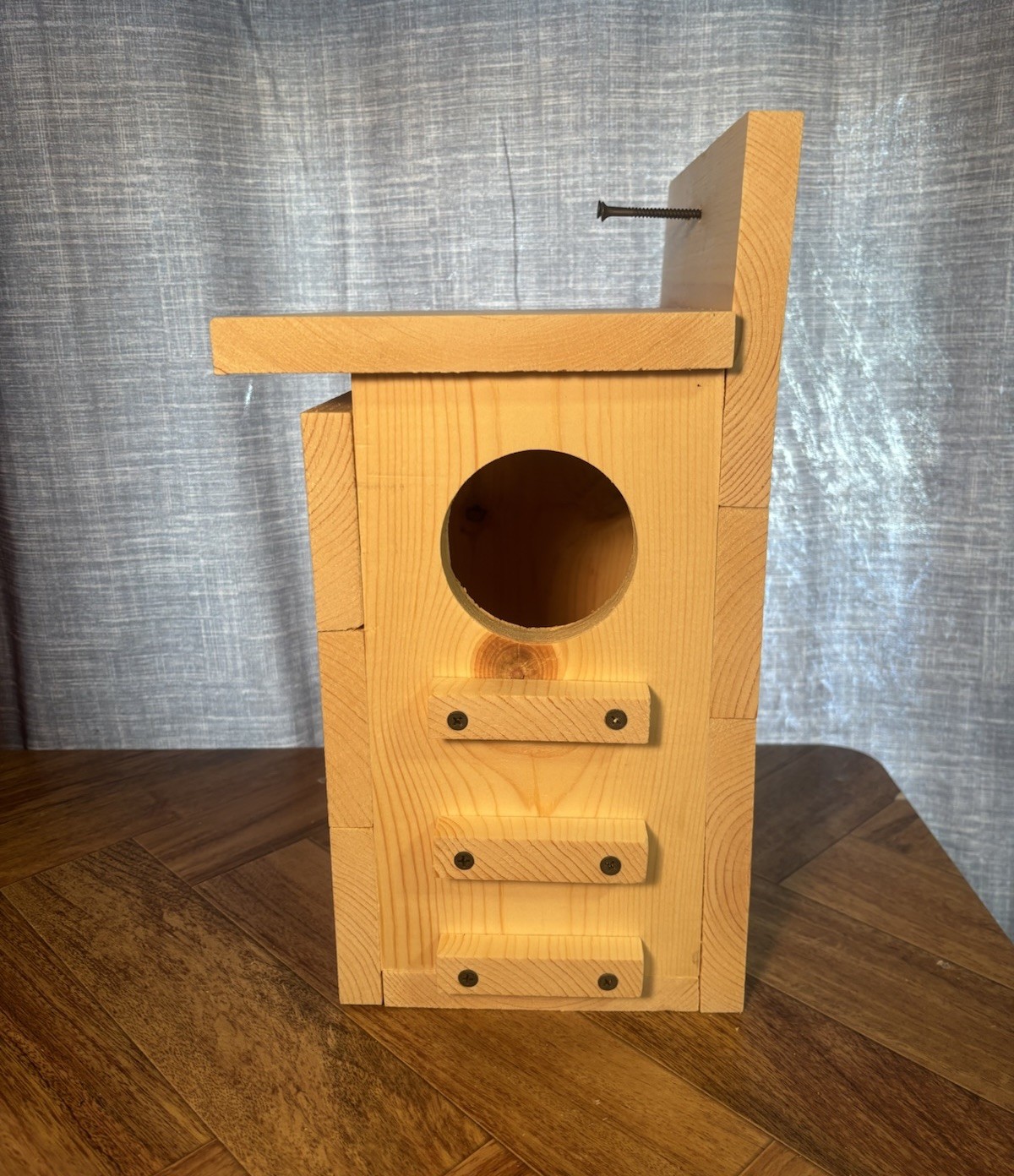 Large Backyard Squirrel House Nesting Box - Wooden Wildlife Box Fully Installed gallery