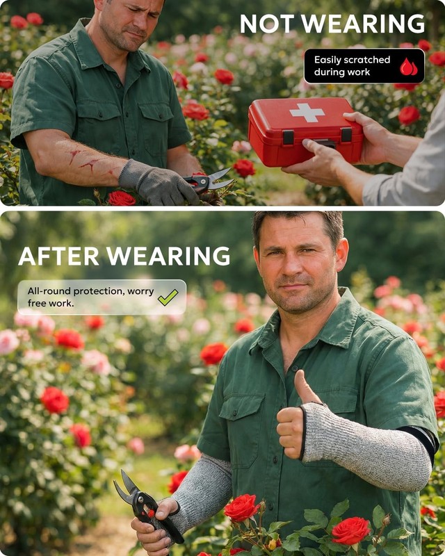 EvridWear Cut Resistant Protective Sleeves Gardening Sleeves Arm Protectors gallery