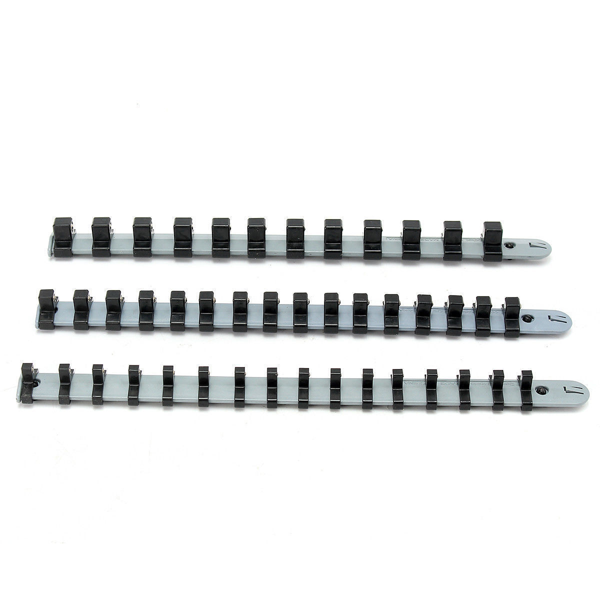 3Pcs 1/4" 3/8" 1/2" Socket Tray Rail Rack Holder Storage Organizer Shelf Stand gallery
