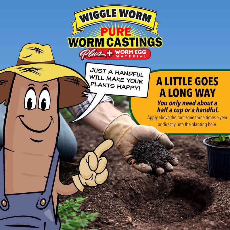 WIGGLE WORM Plus Worm Egg Material Soil Fertilizer For Gardening/Planting, 40 lb gallery