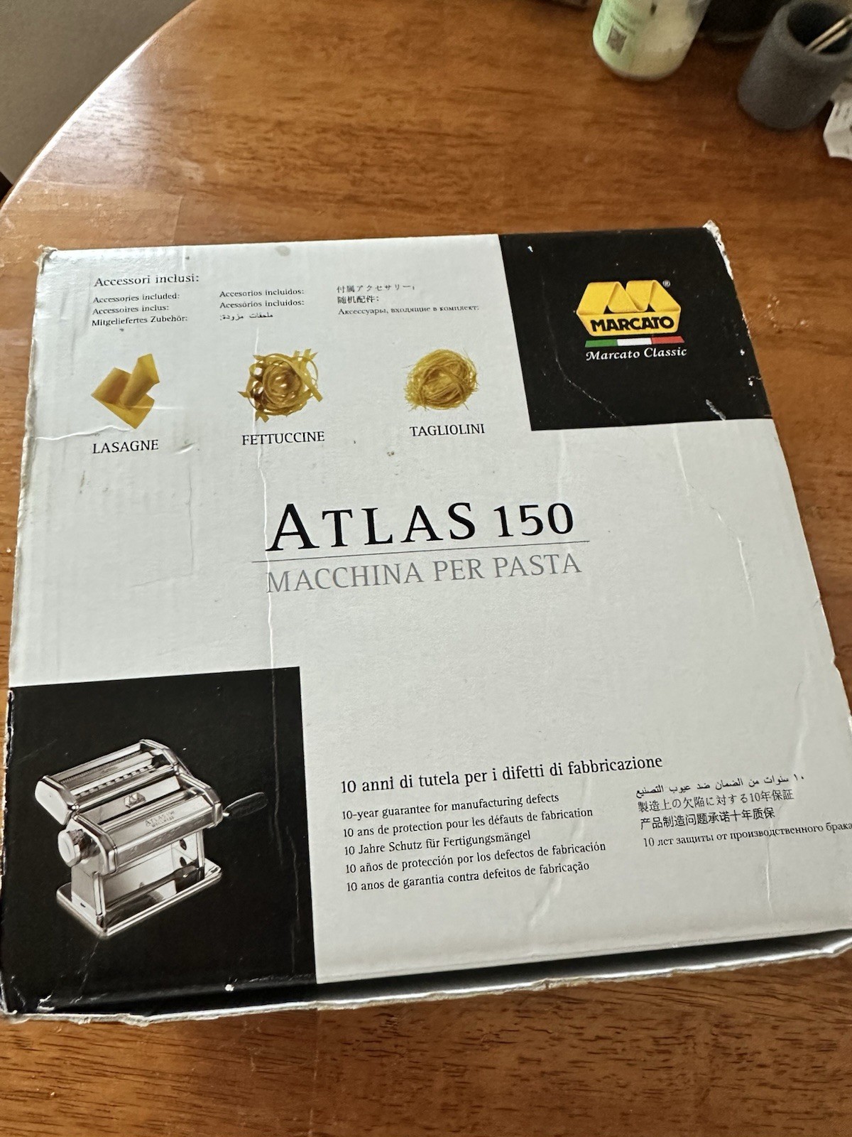 Marcato Atlas 150 Pasta Machine Hand Crank, New Never Used gallery