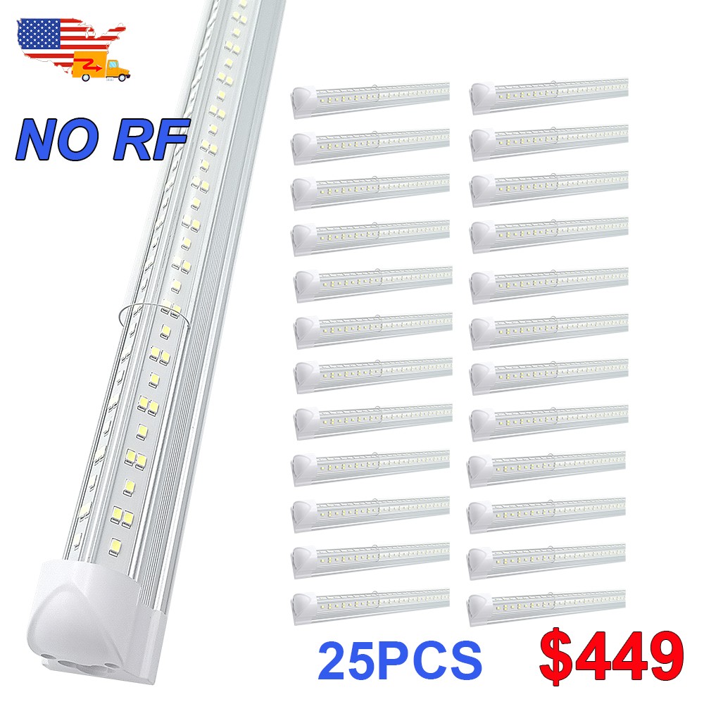 25PCS Led Lighting 8 Ft Sticks 144 Watt 14400Lms 6500K Integrated Clear Ceiling gallery