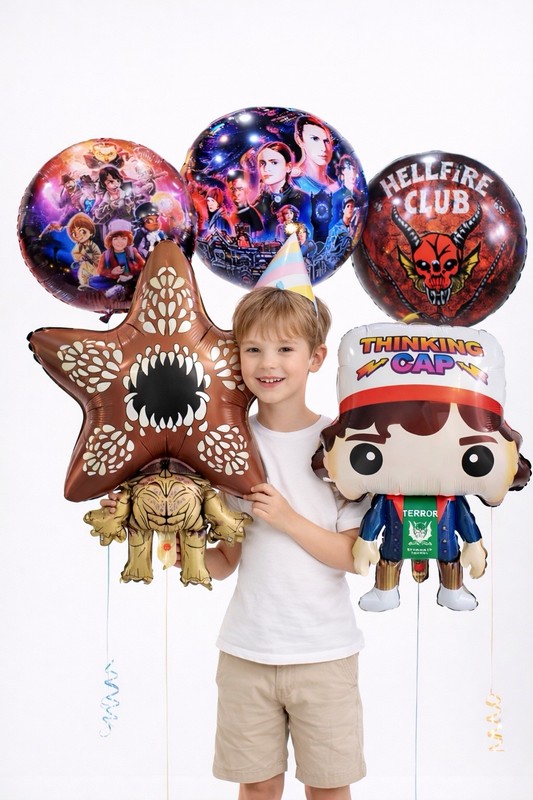 Stranger Things Balloon Set – 5 Foil Balloons | Kids Birthday Party Decor gallery