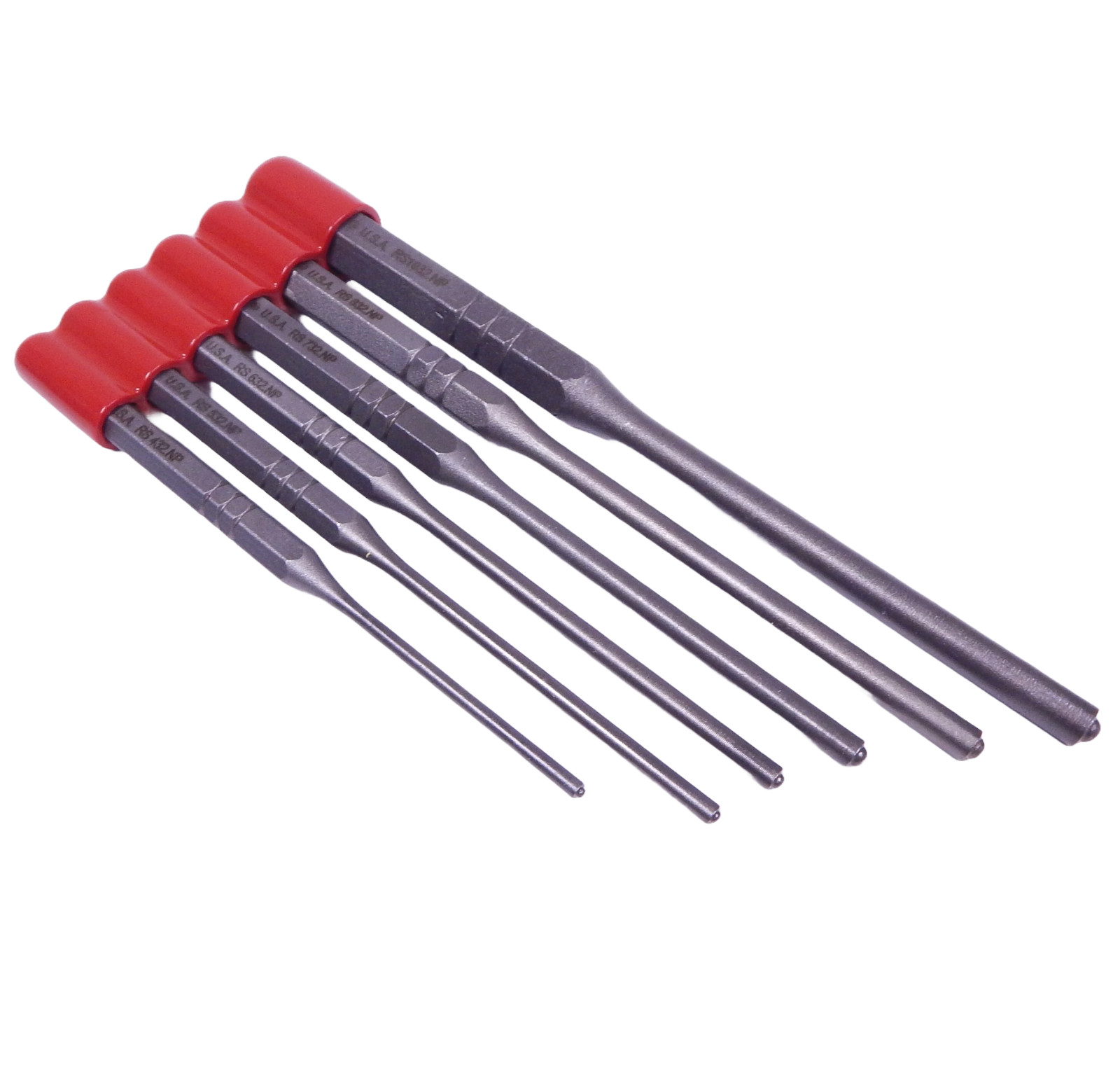 Wilde 6pc Roll Pin Punch Set Spring Punch 1/8" to 5/16 Inch MADE IN USA w Case gallery