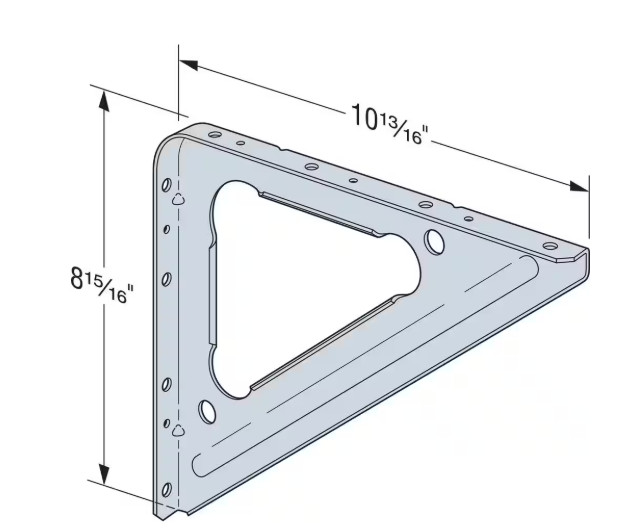 Galvanized Shelf Bracket 9 in. X 11 in. 16-Gauge gallery